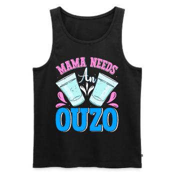 Griechenland Ouzo - Männer Premium Bio Tank Top - Schwarz - Vorne - AI Model Male 178 light (178cm)