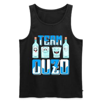 Grèce Ouzo - Débardeur bio Premium Homme - noir - Devant - Michal (187cm)