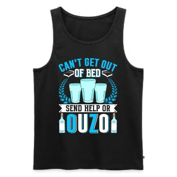 Griechenland Ouzo - Männer Premium Bio Tank Top - Schwarz - Vorne - AI Model Male 178 light (178cm)