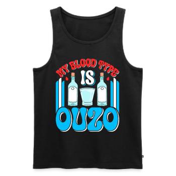 Griechenland Ouzo - Männer Premium Bio Tank Top - Schwarz - Vorne - AI Model Male 178 light (178cm)