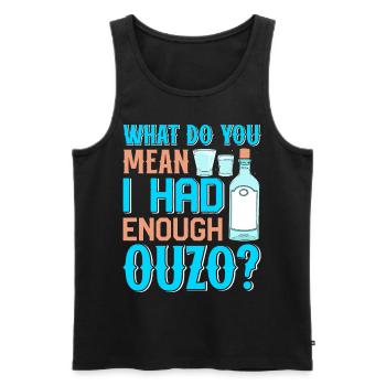 Griechenland Ouzo - Männer Premium Bio Tank Top - Schwarz - Vorne - AI Model Male 178 light (178cm)