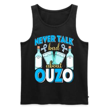 Griechenland Ouzo - Männer Premium Bio Tank Top - Schwarz - Vorne - AI Model Male 178 light (178cm)