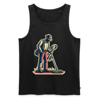 Sondeln Metalldetektor - Männer Premium Bio Tank Top - Schwarz - Vorne - AI Model Male 178 light (178cm)