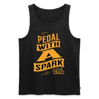 E-Bike E-Biker - Men's Premium Organic Tank Top - black - Front - AI Model Male 178 light (178cm)