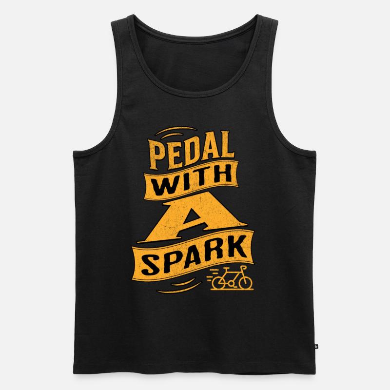 E-Bike E-Biker - Männer Premium Bio Tank Top - Schwarz