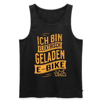 E-Bike E-Biker - Männer Premium Bio Tank Top - Schwarz - Vorne - AI Model Male 178 light (178cm)