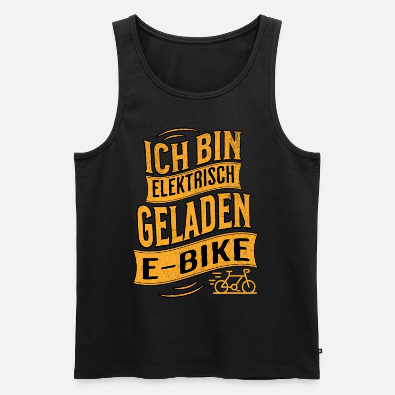 E-Bike E-Biker - Männer Premium Bio Tank Top - Schwarz