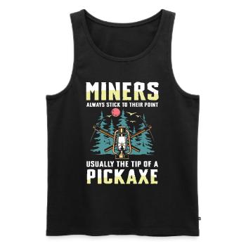 Miners Always Stick To Their Point - Männer Premium Bio Tank Top - Schwarz - Vorne - Michal (187cm)