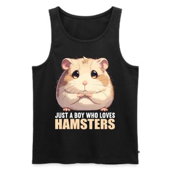 Hamster - Débardeur bio Premium Homme - noir - Devant - Michal (187cm)