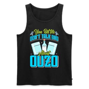 Griechenland Ouzo - Männer Premium Bio Tank Top - Schwarz - Vorne - AI Model Male 178 light (178cm)