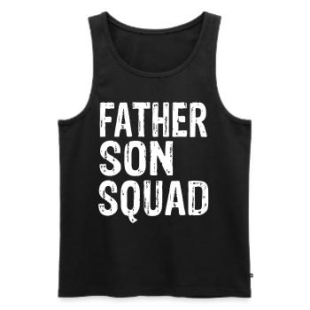Father Son Squad - Männer Premium Bio Tank Top - Schwarz - Vorne - AI Model Male 178 light (178cm)
