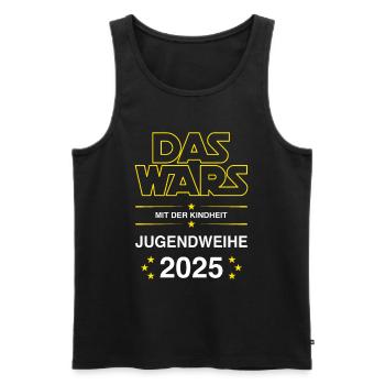 Jugendweihe 2025 DAS WARS mit der Kindheit - Männer Premium Bio Tank Top - Schwarz - Vorne - Michal (187cm)