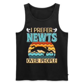 Molch - Männer Premium Bio Tank Top - Schwarz - Vorne - Michal (187cm)