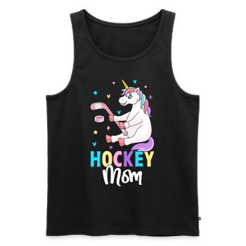 Hockey Mom Weiblicher Hockeyspieler Grafik für - Männer Premium Bio Tank Top - Schwarz - Vorne - Michal (187cm)
