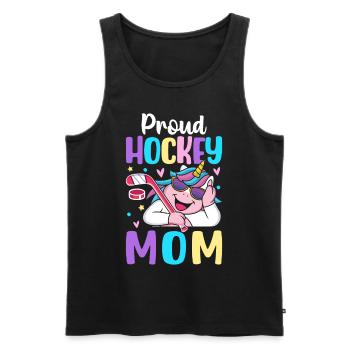 Proud Hockey Mom Hockeyspielerin Grafikdesign für - Männer Premium Bio Tank Top - Schwarz - Vorne - Michal (187cm)