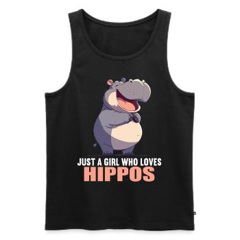 Hippopotamus Hippopotamus - Men's Premium Organic Tank Top - black - Front - AI Model Male 178 light (178cm)
