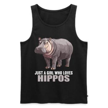 Hippopotamus Hippopotamus - Men's Premium Organic Tank Top - black - Front - AI Model Male 178 light (178cm)