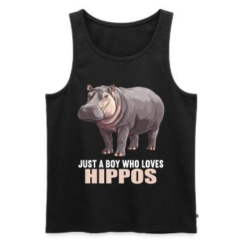 Hippopotamus Hippopotamus - Men's Premium Organic Tank Top - black - Front - AI Model Male 178 light (178cm)
