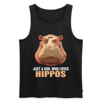Hippopotame Hippopotame - Débardeur bio Premium Homme - noir - Devant - Michal (187cm)