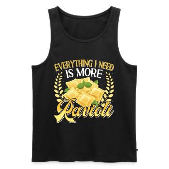 Hands off my ravioli motif - Men's Premium Organic Tank Top - black - Front - Michal (187cm)