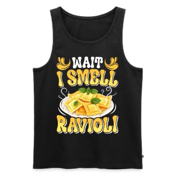 Hands off my ravioli motif - Men's Premium Organic Tank Top - black - Front - Michal (187cm)