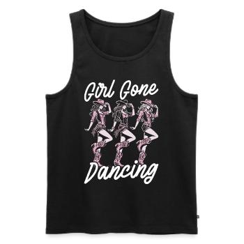 Line Dance Country Musik Cowboy Linedance - Männer Premium Bio Tank Top - Schwarz - Vorne - Michal (187cm)
