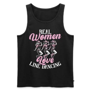 Line Dance Country Musik Cowboy Linedance - Männer Premium Bio Tank Top - Schwarz - Vorne - Michal (187cm)