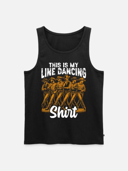 Line Dance, Country Music, Cowboy, Line Dance - Men's Premium Organic Tank Top - black