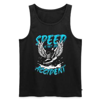 Sprint Sprinten La vitesse n’est pas un accident - Débardeur bio Premium Homme - noir - Devant - AI Model Male 178 light (178cm)