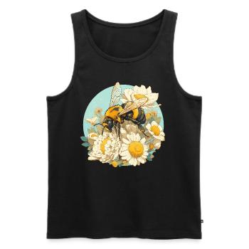 Bienen Biene - Männer Premium Bio Tank Top - Schwarz - Vorne - AI Model Male 178 light (178cm)