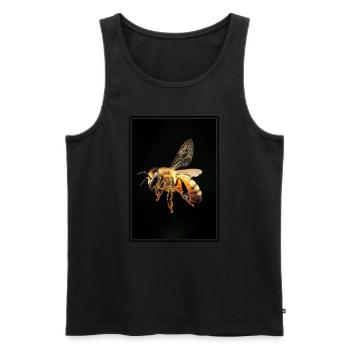 Bienen Biene - Männer Premium Bio Tank Top - Schwarz - Vorne - AI Model Male 178 light (178cm)
