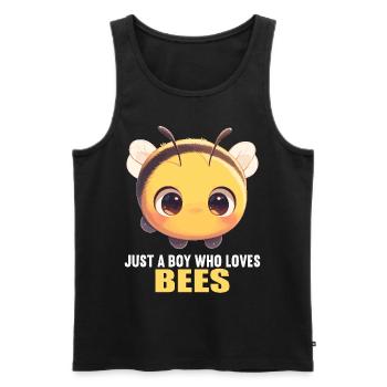Bees Bee - Men's Premium Organic Tank Top - black - Front - AI Model Male 178 light (178cm)