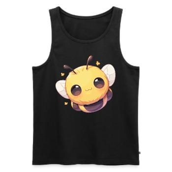 Bienen Biene - Männer Premium Bio Tank Top - Schwarz - Vorne - AI Model Male 178 light (178cm)