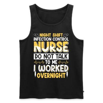 Caregiver Infection Control - Men's Premium Organic Tank Top - black - Front - AI Model Male 178 light (178cm)