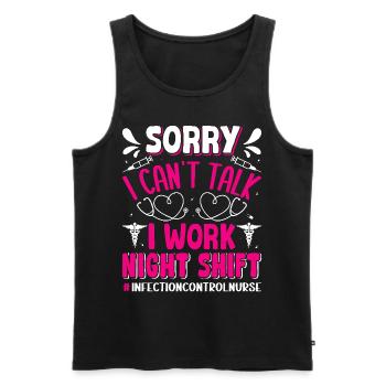 Caregiver Infection Control - Men's Premium Organic Tank Top - black - Front - AI Model Male 178 light (178cm)