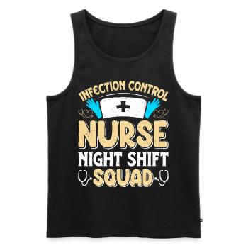 Caregiver Infection Control - Men's Premium Organic Tank Top - black - Front - AI Model Male 178 light (178cm)