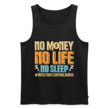 Caregiver Infection Control - Men's Premium Organic Tank Top - black - Front - AI Model Male 178 light (178cm)