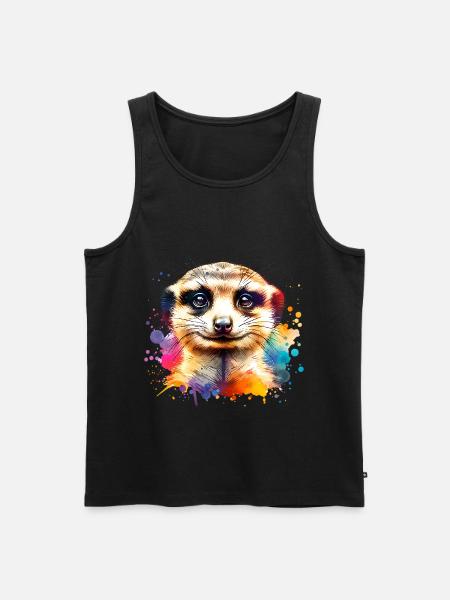 Meerkat - Men's Premium Organic Tank Top - black