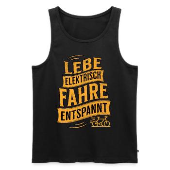 E-Bike E-Biker - Männer Premium Bio Tank Top - Schwarz - Vorne - AI Model Male 178 light (178cm)