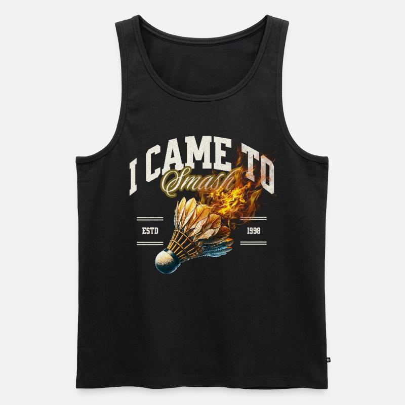 Badminton - Männer Premium Bio Tank Top - Schwarz