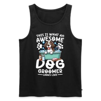 This Is What An Awesome Dog Groomer Looks Like - Männer Premium Bio Tank Top - Schwarz - Vorne - Michal (187cm)