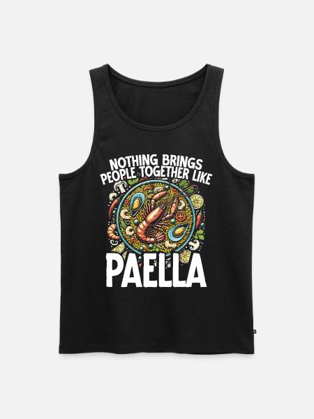 Paella Spanish cuisine Seafood - Men's Premium Organic Tank Top - black