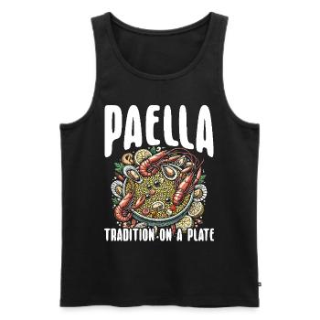 Paella Spanische Küche Meeresfrüchte - Männer Premium Bio Tank Top - Schwarz - Vorne - AI Model Male 178 light (178cm)