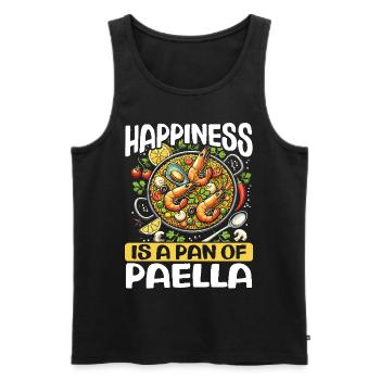 Paella Spanische Küche Meeresfrüchte - Männer Premium Bio Tank Top - Schwarz - Vorne - AI Model Male 178 light (178cm)