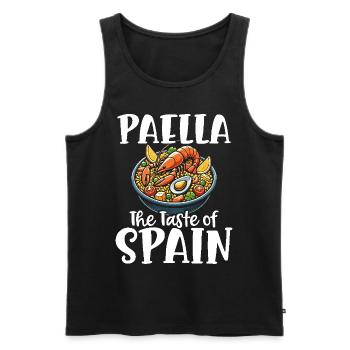 Paella Spanische Küche Meeresfrüchte - Männer Premium Bio Tank Top - Schwarz - Vorne - AI Model Male 178 light (178cm)
