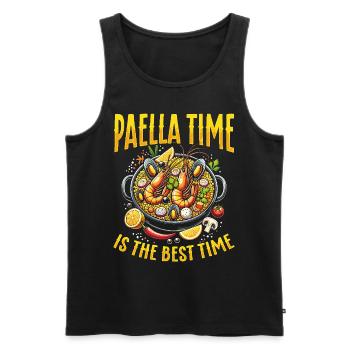 Paella Spanische Küche Meeresfrüchte - Männer Premium Bio Tank Top - Schwarz - Vorne - AI Model Male 178 light (178cm)