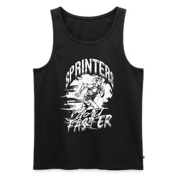 Sprint Athlétisme Les sprinteurs le font plus vite - Débardeur bio Premium Homme - noir - Devant - AI Model Male 178 light (178cm)