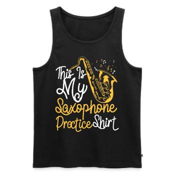 Saxophone This Is My Saxophone - Men's Premium Organic Tank Top - black - Front - Michal (187cm)