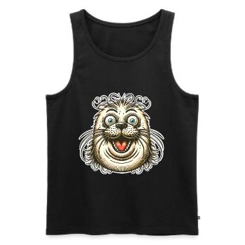 Robbe Seehund - Männer Premium Bio Tank Top - Schwarz - Vorne - AI Model Male 178 light (178cm)