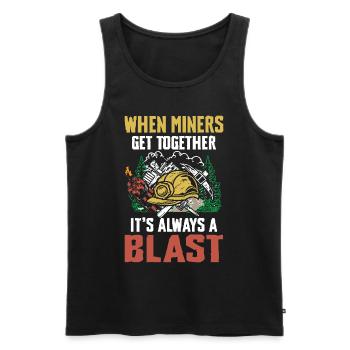 When Miners Get Together - Männer Premium Bio Tank Top - Schwarz - Vorne - AI Model Male 178 light (178cm)